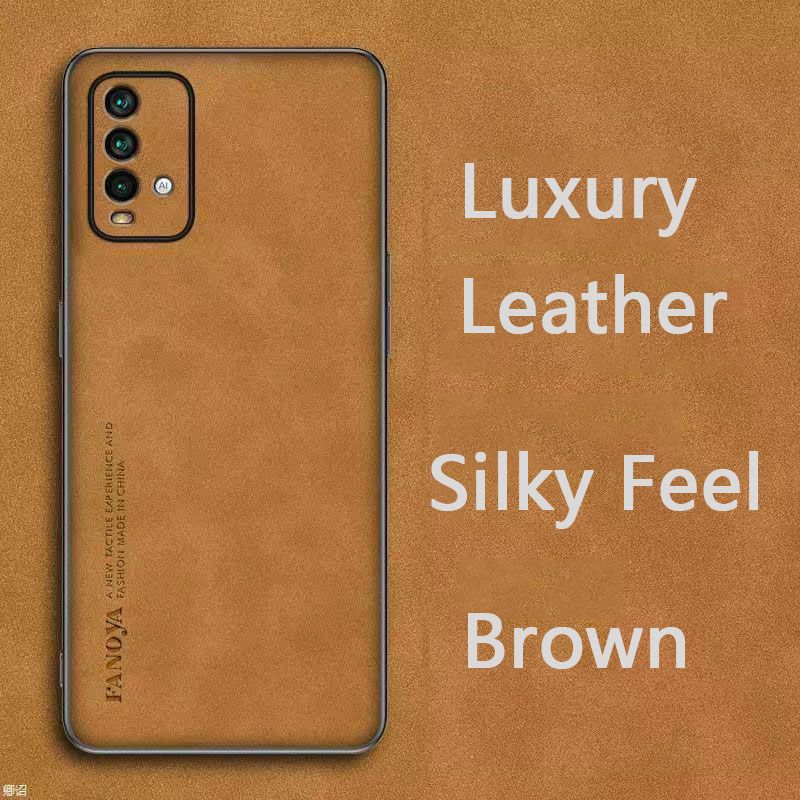 Luxury Business Retro Leather Phone Case For Xiaomi Redmi 9T, Shockproof Fall prevention Protective Case