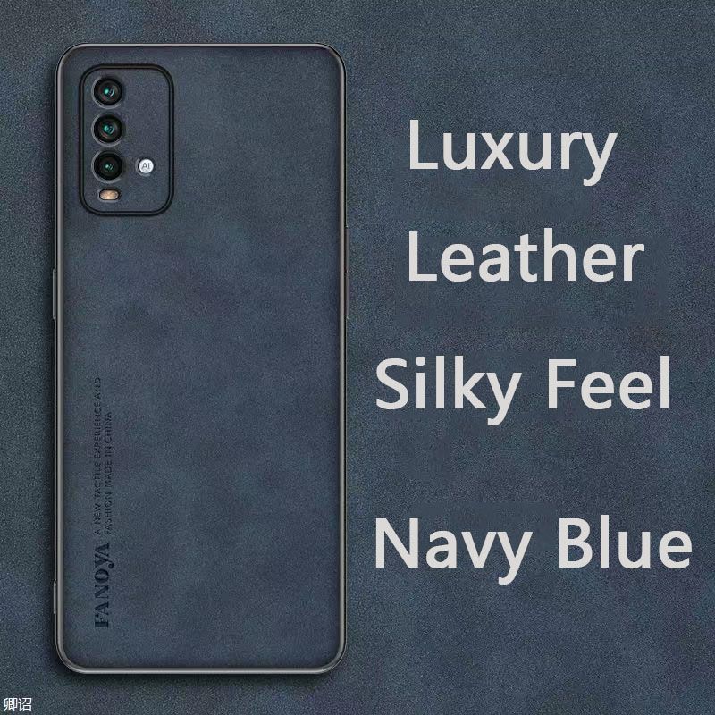 Luxury Business Retro Leather Phone Case For Xiaomi Redmi 9T, Shockproof Fall prevention Protective Case