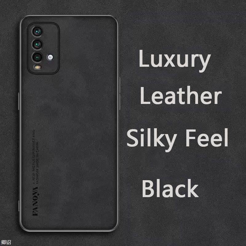 Luxury Business Retro Leather Phone Case For Xiaomi Redmi 9T, Shockproof Fall prevention Protective Case
