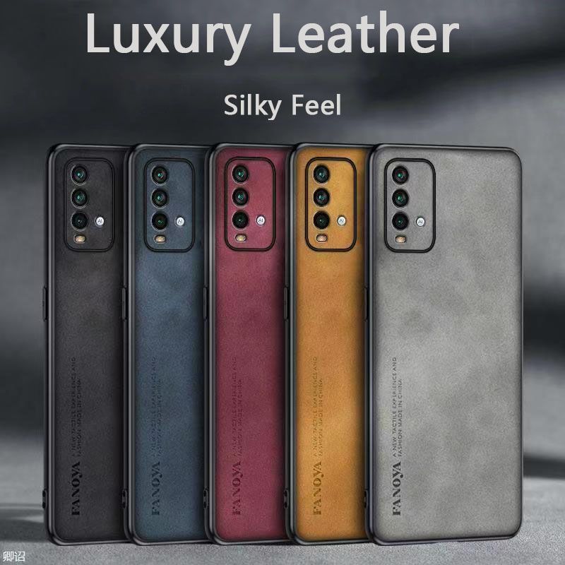 Luxury Business Retro Leather Phone Case For Xiaomi Redmi 9T, Shockproof Fall prevention Protective Case