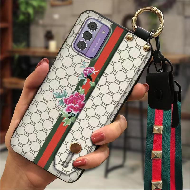 Phone Case for Nokia G42 Fashion Silicona Shockproof Cover with Pop Socket Stand