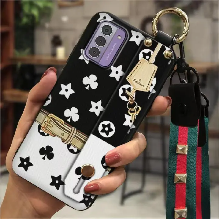 Phone Case for Nokia G42 Fashion Silicona Shockproof Cover with Pop Socket Stand