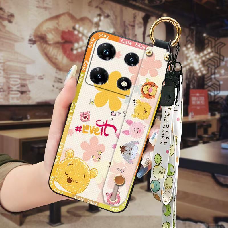Phone Case for infinix Note 30 Pro 4G Cute Fashion Silicona Shockproof Cover with Pop Socket Stand