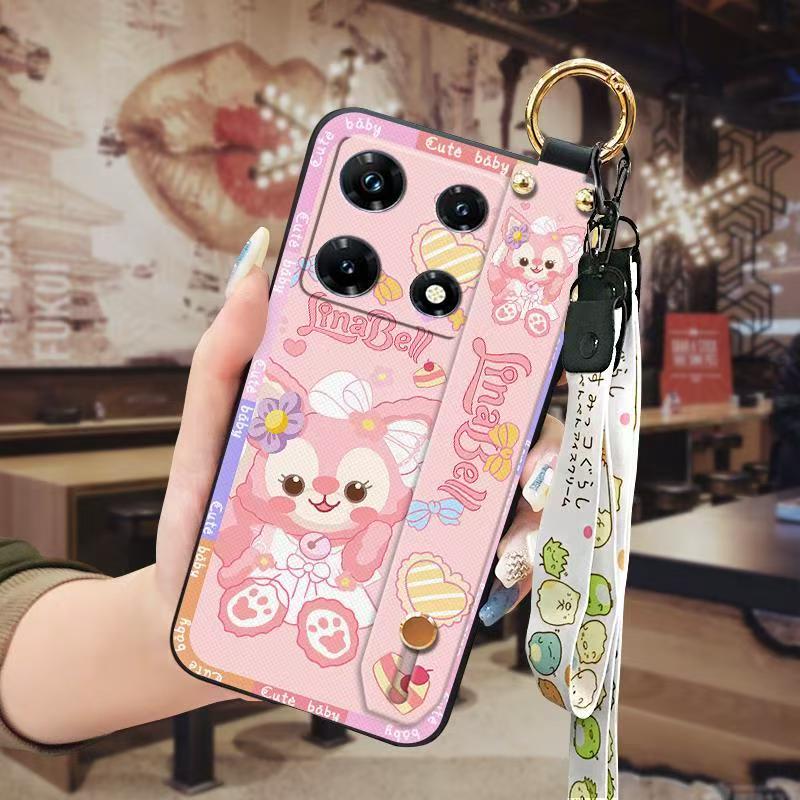 Phone Case for infinix Note 30 Pro 4G Cute Fashion Silicona Shockproof Cover with Pop Socket Stand