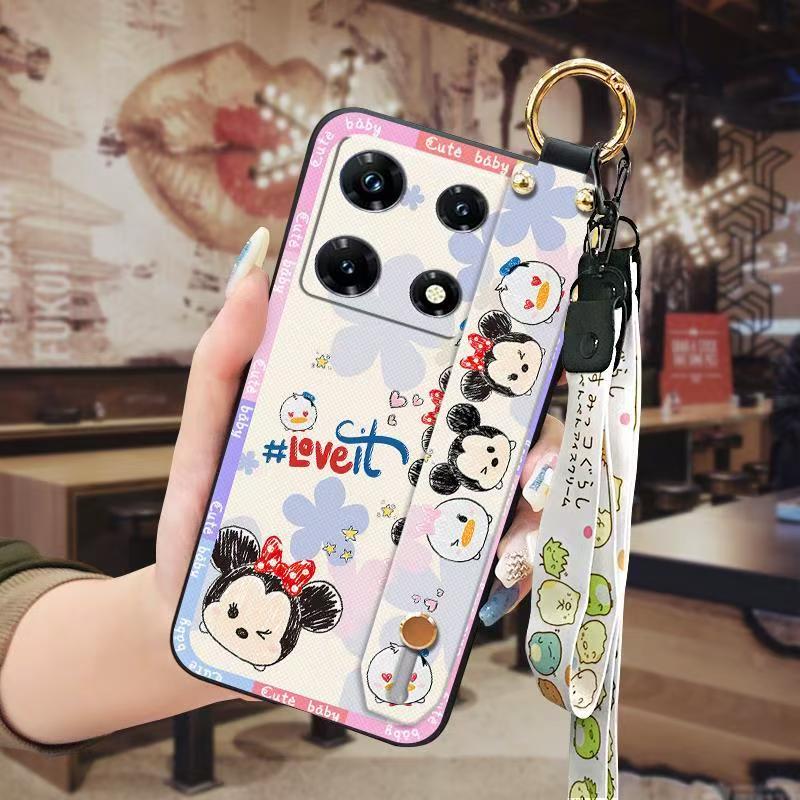 Phone Case for infinix Note 30 Pro 4G Cute Fashion Silicona Shockproof Cover with Pop Socket Stand