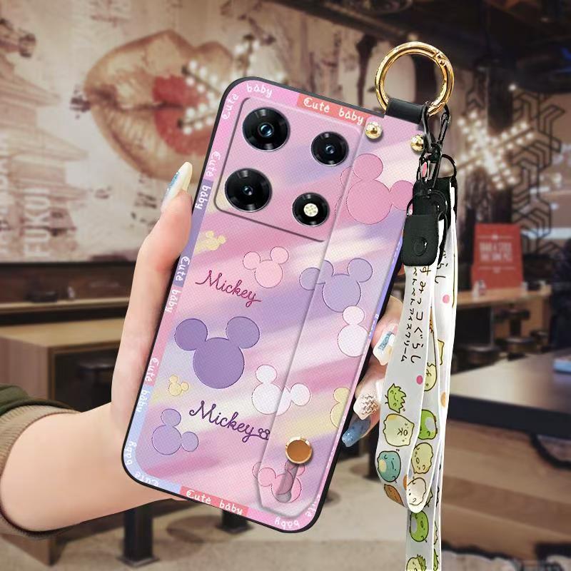 Phone Case for infinix Note 30 Pro 4G Cute Fashion Silicona Shockproof Cover with Pop Socket Stand