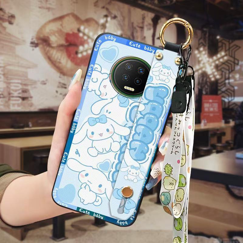 Phone Case for infinix Note 7 Cute Fashion Silicona Shockproof Cover with Pop Socket Stand