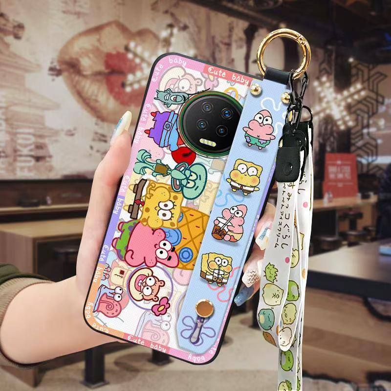 Phone Case for infinix Note 7 Cute Fashion Silicona Shockproof Cover with Pop Socket Stand