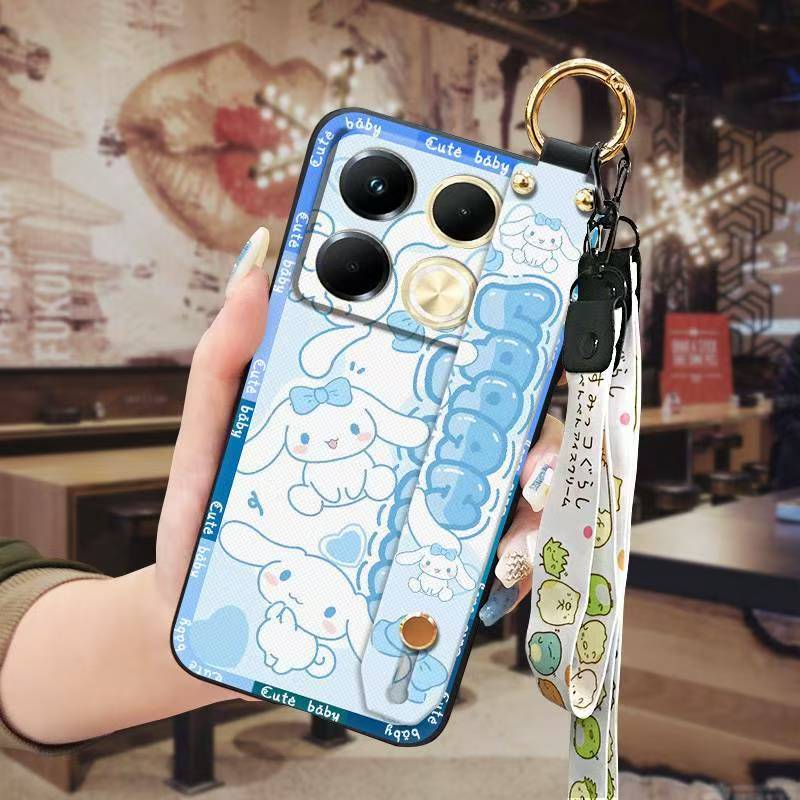 Phone Case for infinix Note 40 4G Cute Fashion Silicona Shockproof Cover with Pop Socket Stand