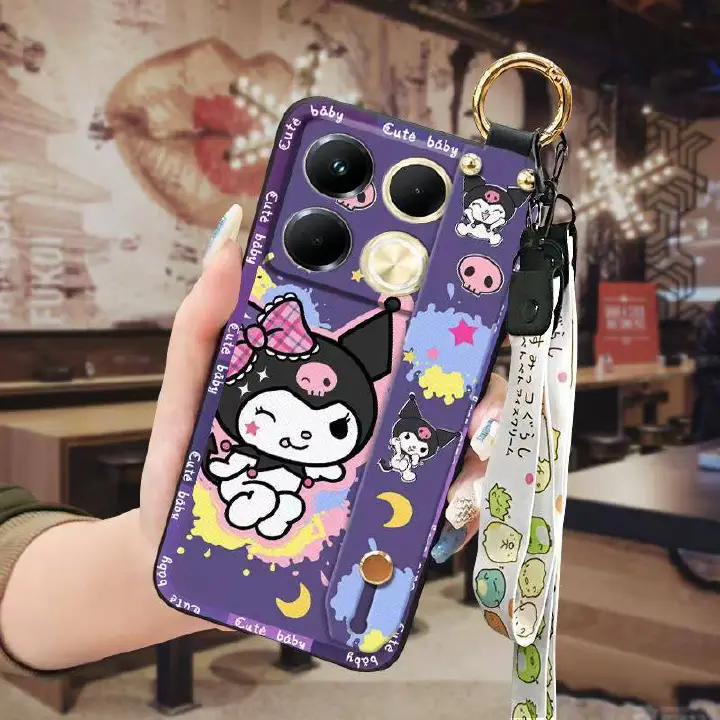 Phone Case for infinix Note 40 4G Cute Fashion Silicona Shockproof Cover with Pop Socket Stand