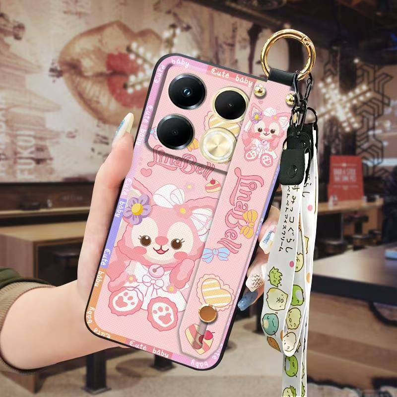 Phone Case for infinix Note 40 4G Cute Fashion Silicona Shockproof Cover with Pop Socket Stand