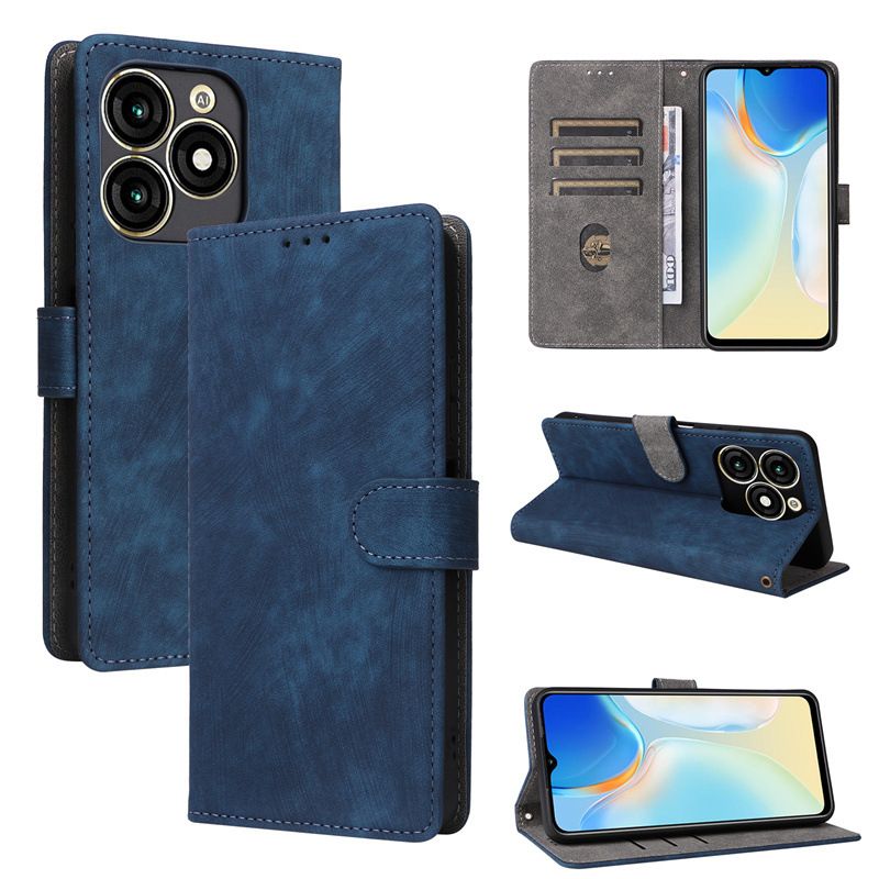 Flip Cover for Itel A70 PU Leather Phone Case Full-Body Protection Shockproof [RFID Blocking] Wallet Cover