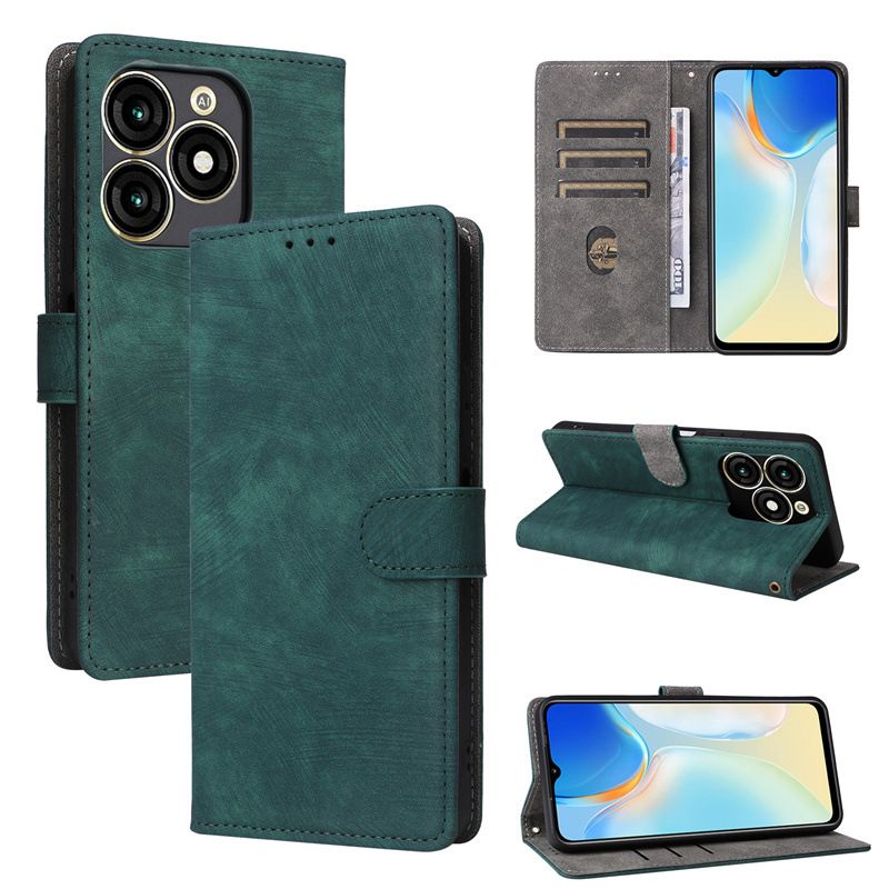 Flip Cover for Itel A70 PU Leather Phone Case Full-Body Protection Shockproof [RFID Blocking] Wallet Cover