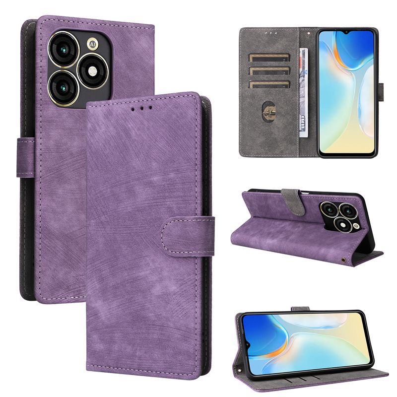 Flip Cover for Itel A70 PU Leather Phone Case Full-Body Protection Shockproof [RFID Blocking] Wallet Cover