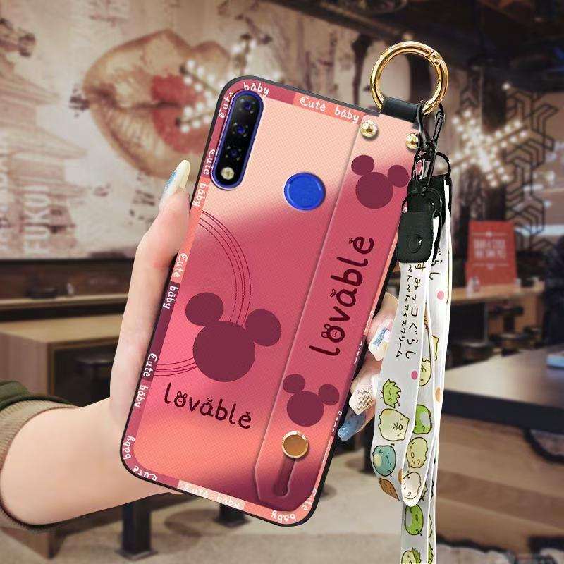 Phone Case for Tecno Spark 4/ Camon 12 Cute Fashion Silicona Shockproof Cover with Pop Socket Stand