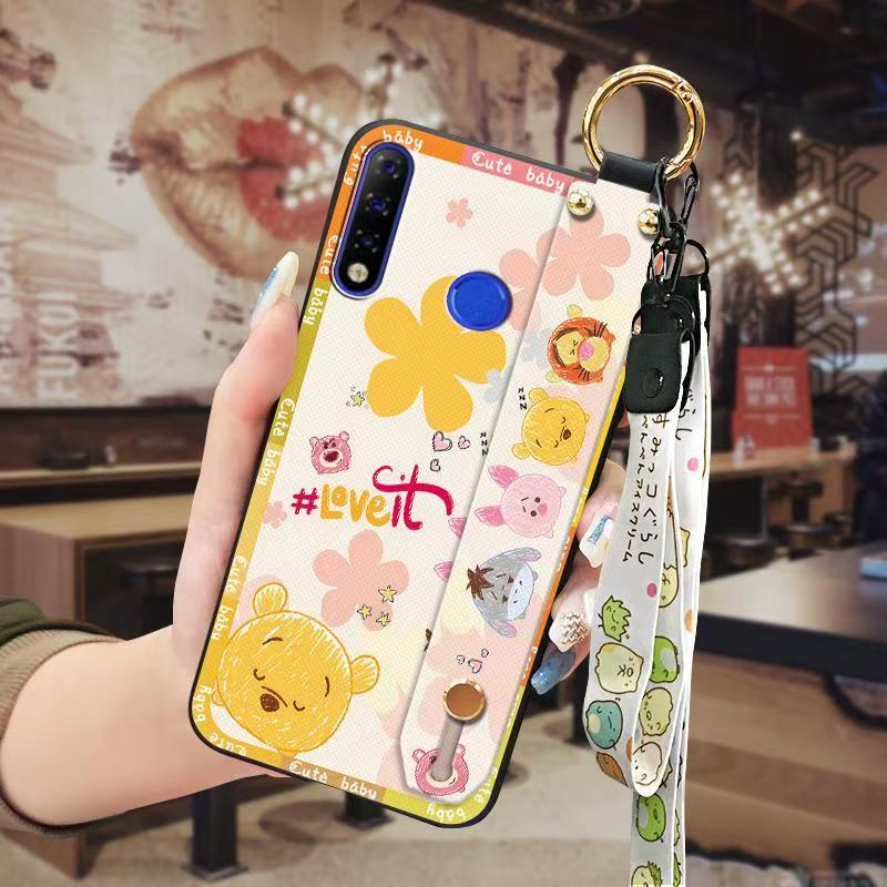 Phone Case for Tecno Spark 4/ Camon 12 Cute Fashion Silicona Shockproof Cover with Pop Socket Stand