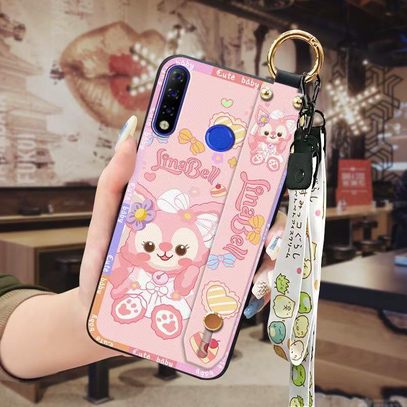 Phone Case for Tecno Spark 4/ Camon 12 Cute Fashion Silicona Shockproof Cover with Pop Socket Stand