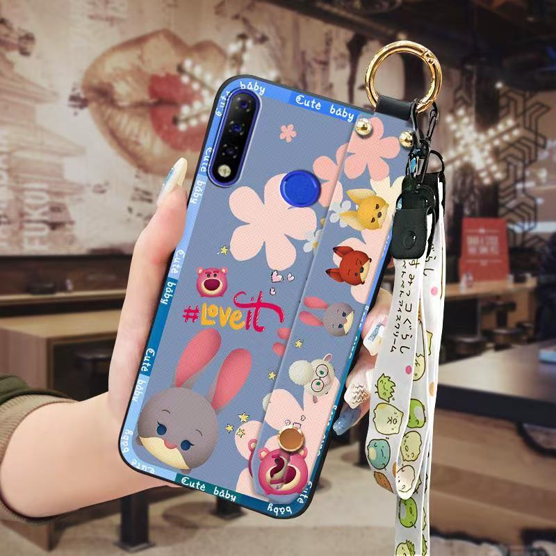 Phone Case for Tecno Spark 4/ Camon 12 Cute Fashion Silicona Shockproof Cover with Pop Socket Stand