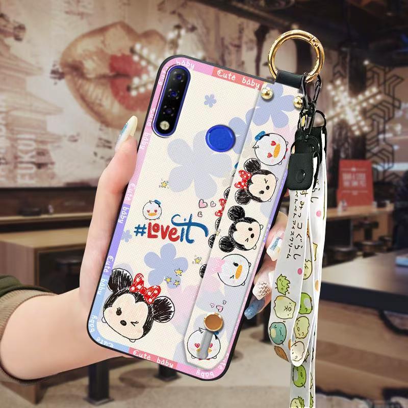 Phone Case for Tecno Spark 4/ Camon 12 Cute Fashion Silicona Shockproof Cover with Pop Socket Stand