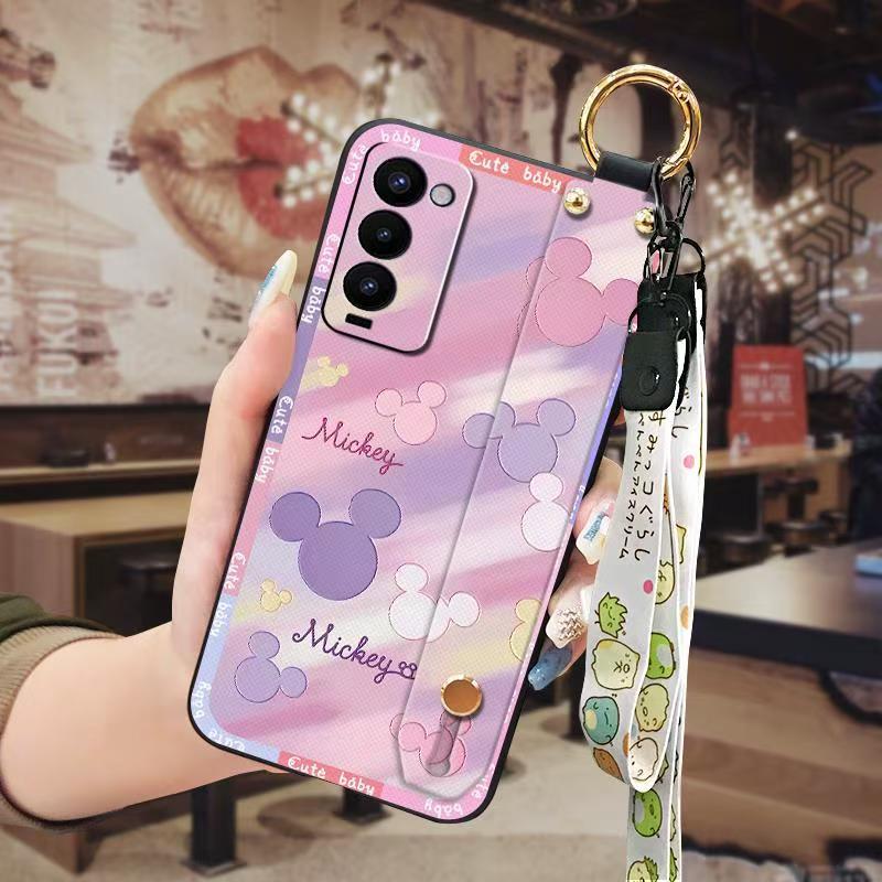 Phone Case for Tecno Camon 18/18P/18T Cute Fashion Silicona Shockproof Cover with Pop Socket Stand