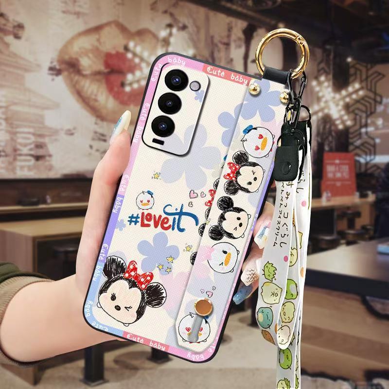 Phone Case for Tecno Camon 18/18P/18T Cute Fashion Silicona Shockproof Cover with Pop Socket Stand