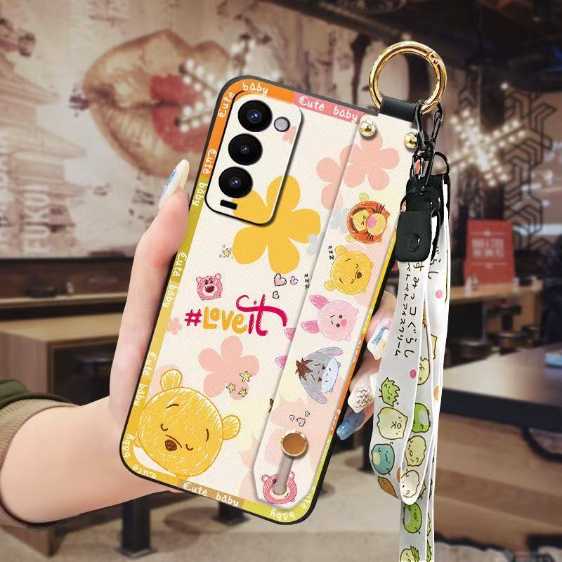 Phone Case for Tecno Camon 18/18P/18T Cute Fashion Silicona Shockproof Cover with Pop Socket Stand