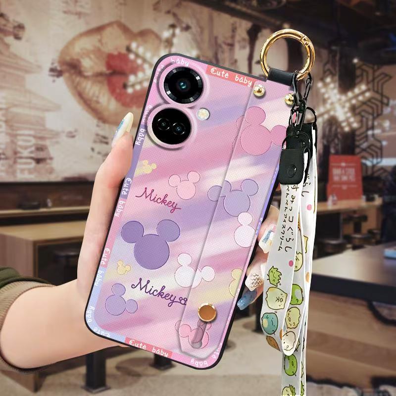 Phone Case for Tecno Camon 19 4G/ Camon 19 Pro 4G Cute Fashion Silicona Shockproof Cover with Pop Socket Stand