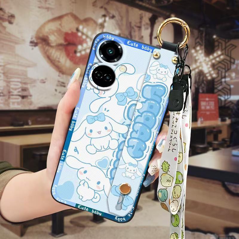 Phone Case for Tecno Camon 19 4G/ Camon 19 Pro 4G Cute Fashion Silicona Shockproof Cover with Pop Socket Stand