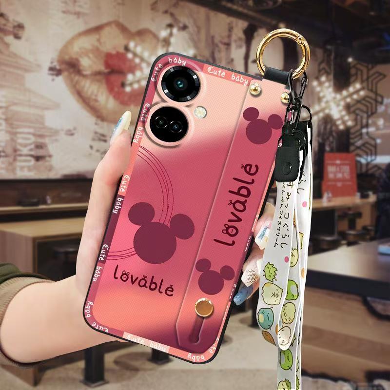Phone Case for Tecno Camon 19 4G/ Camon 19 Pro 4G Cute Fashion Silicona Shockproof Cover with Pop Socket Stand