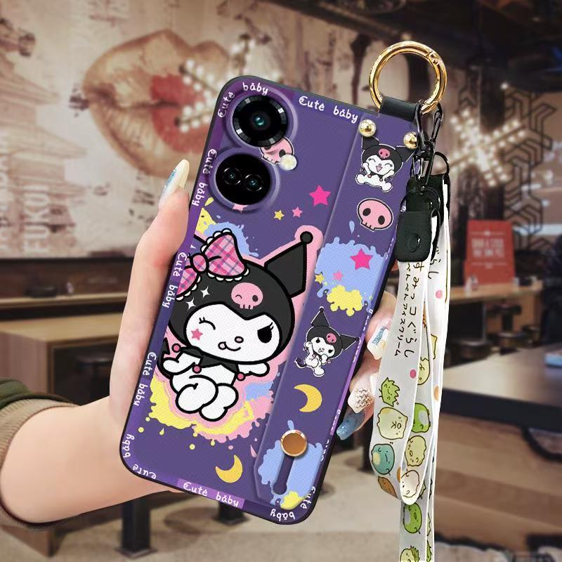 Phone Case for Tecno Camon 19 4G/ Camon 19 Pro 4G Cute Fashion Silicona Shockproof Cover with Pop Socket Stand