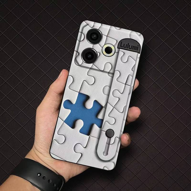 Phone Case for Tecno Pova 6 Neo 4G Fashion Silicona Shockproof Cover with Pop Socket Stand
