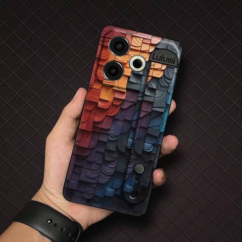 Phone Case for Tecno Pova 6 Neo 4G Fashion Silicona Shockproof Cover with Pop Socket Stand