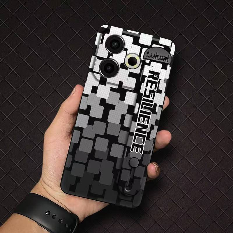 Phone Case for Tecno Pova 6 Neo 4G Fashion Silicona Shockproof Cover with Pop Socket Stand