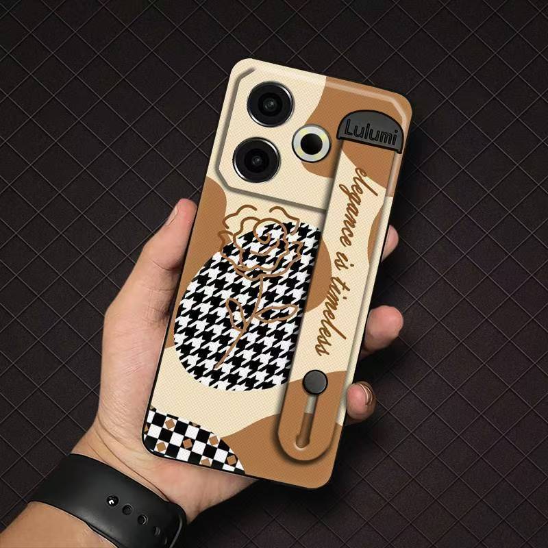 Phone Case for Tecno Pova 6 Neo 4G Fashion Silicona Shockproof Cover with Pop Socket Stand