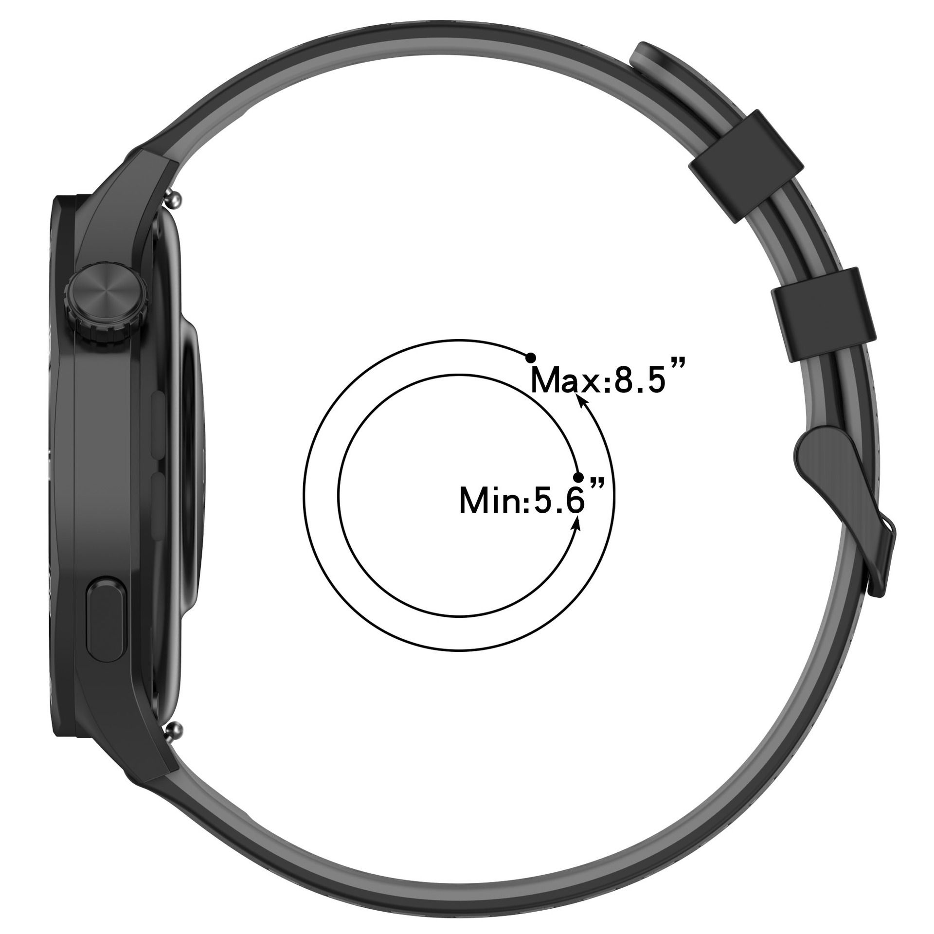 Universal Three-hole Two-colour 22MM Silicone Strap for Huawei Watch GT 5