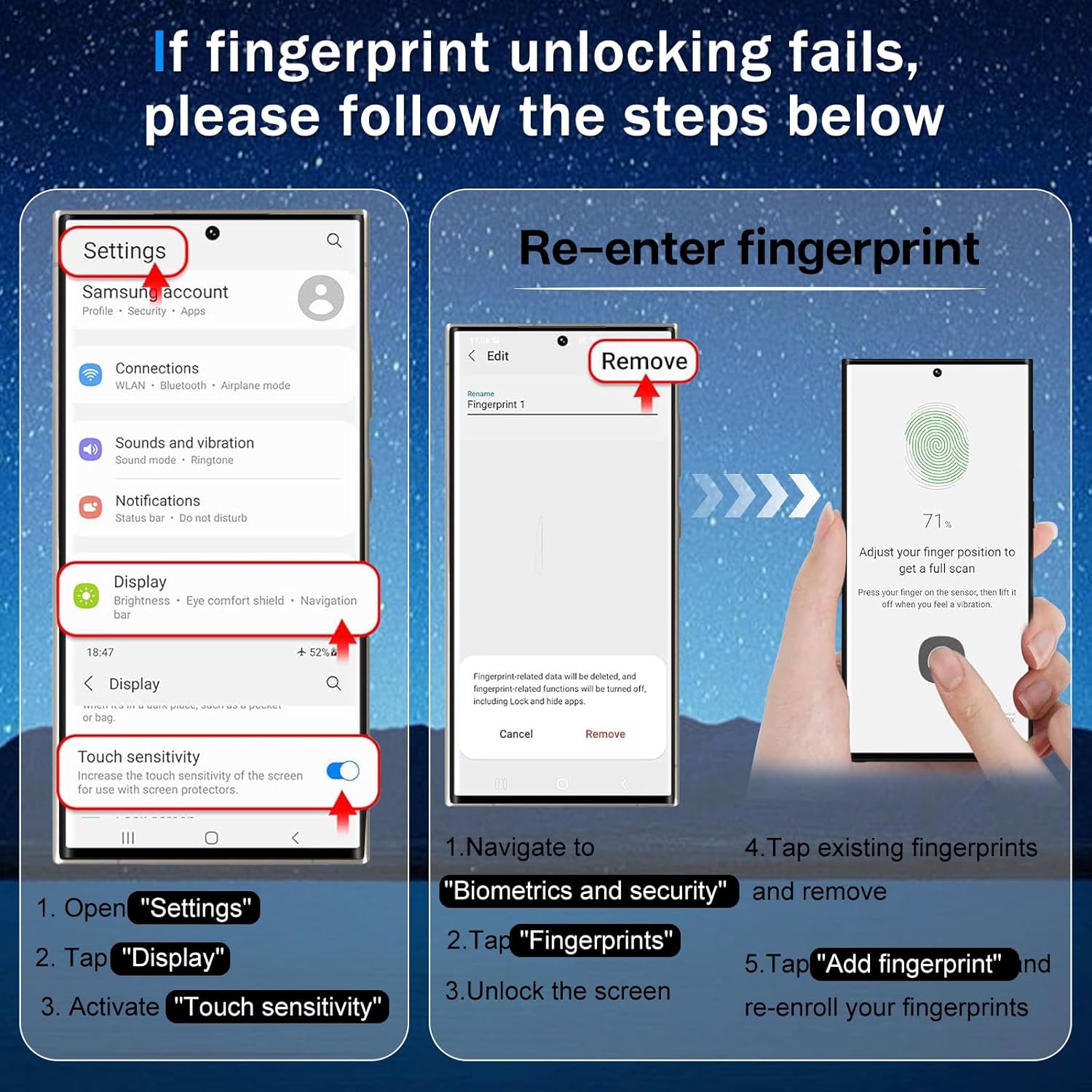 [2-Pack] - 3D Curved Full Coverage for OnePlus 12R Tempered Glass Screen Protector [Fingerprint Unlock] [Anti-scratch] [9H Hardness]