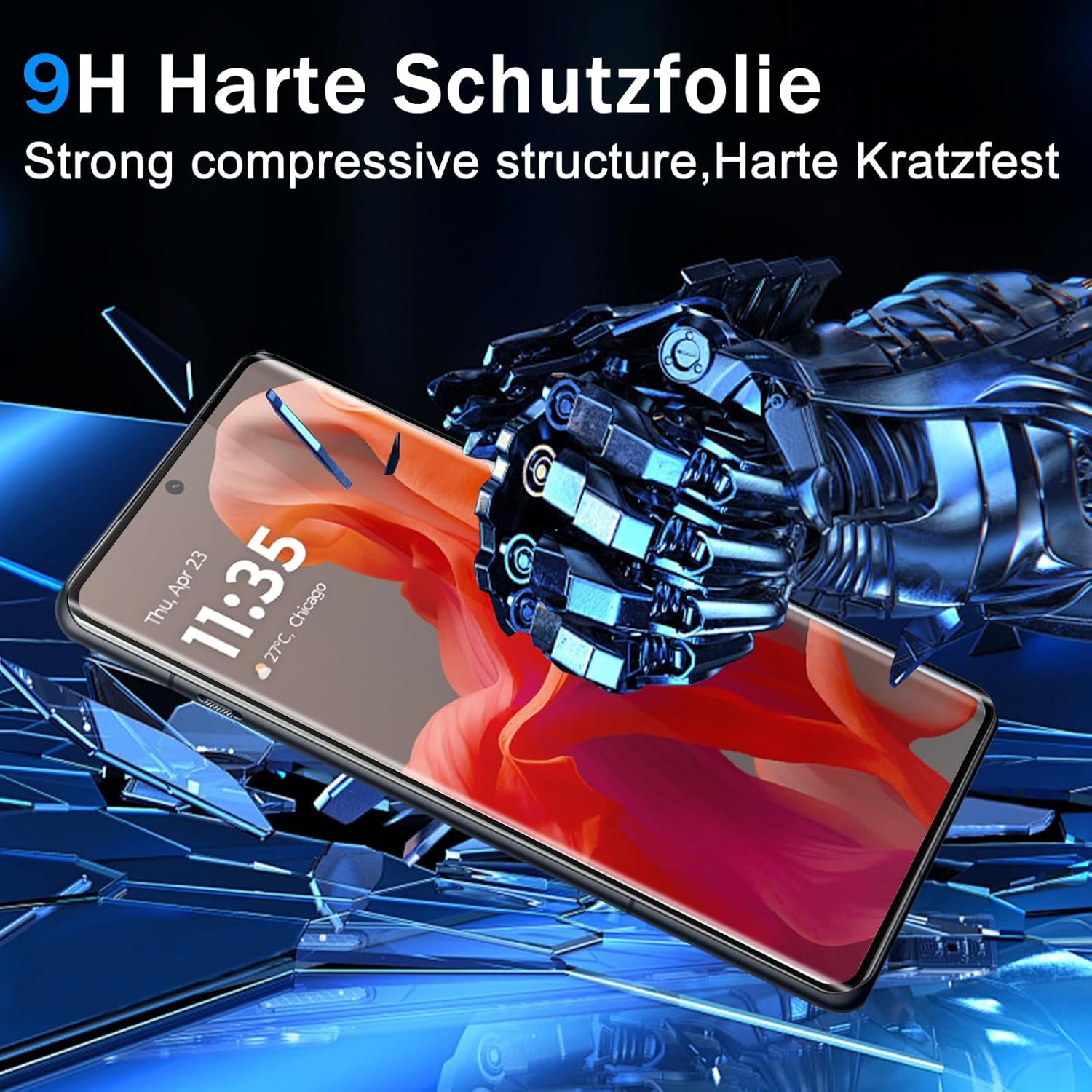 Curved Screen Protector [2 Pieces] for Motorola Moto G85 Tempered Curved Surface Edge Glue HD Curved Full Cover] [Bubble Free] Glass Screen Protector