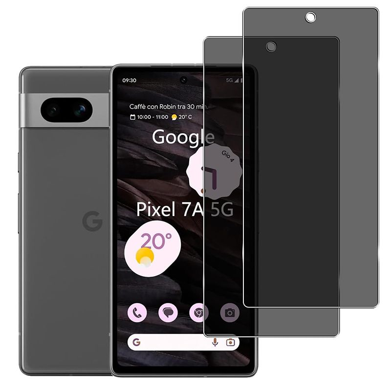 [2 Pcs] Tempered Glass Anti-spy Privacy Screen Protector for Google Google Pixel 7A 5G,Scratch Resistant,Bubble-Free Protective Film