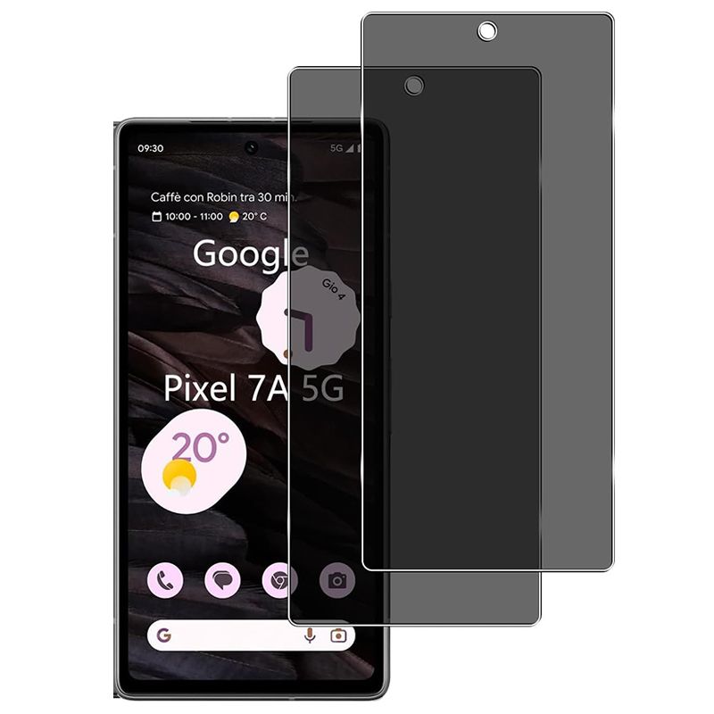 [2 Pcs] Tempered Glass Anti-spy Privacy Screen Protector for Google Google Pixel 7A 5G,Scratch Resistant,Bubble-Free Protective Film