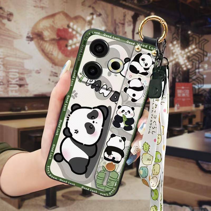 Phone Case for Tecno Pova 6 Neo 4G Cute Fashion Silicona Shockproof Cover with Pop Socket Stand