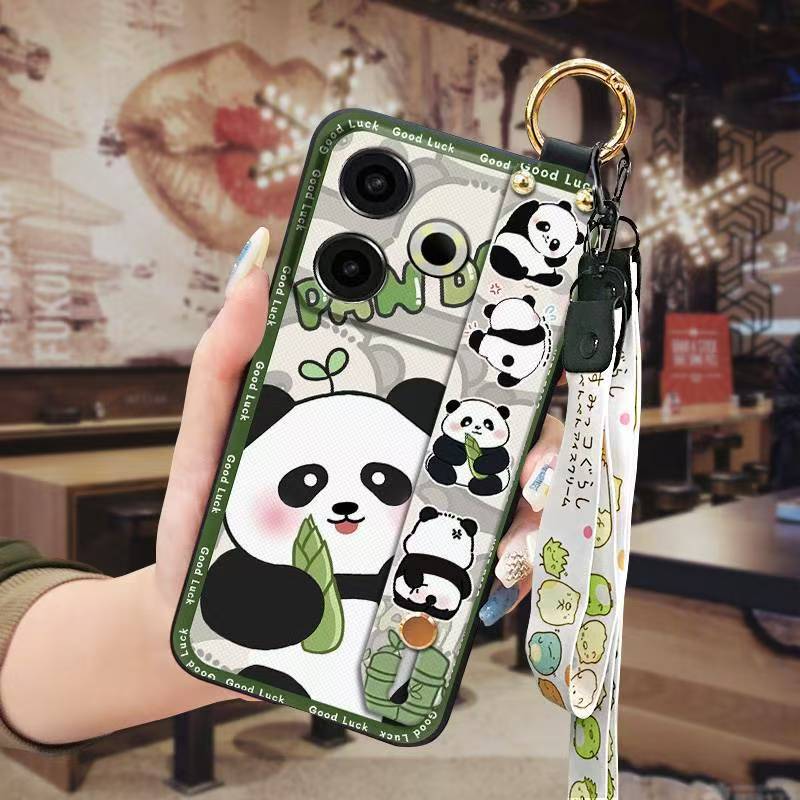 Phone Case for Tecno Pova 6 Neo 4G Cute Fashion Silicona Shockproof Cover with Pop Socket Stand