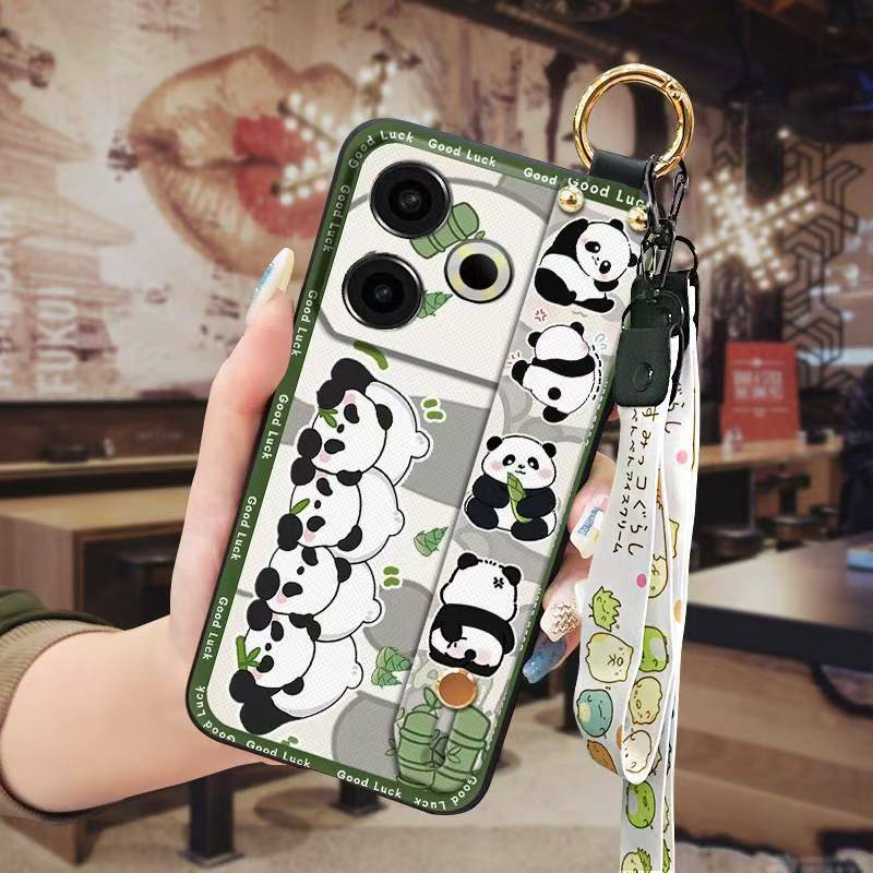 Phone Case for Tecno Pova 6 Neo 4G Cute Fashion Silicona Shockproof Cover with Pop Socket Stand