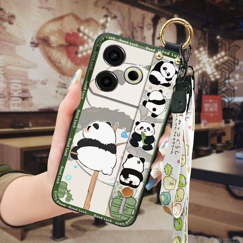 Phone Case for Tecno Pova 6 Neo 4G Cute Fashion Silicona Shockproof Cover with Pop Socket Stand