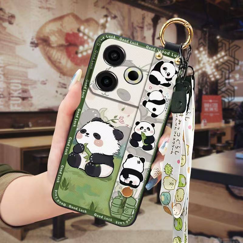 Phone Case for Tecno Pova 6 Neo 4G Cute Fashion Silicona Shockproof Cover with Pop Socket Stand