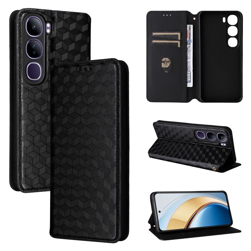 Flip Cover for Vivo V40 Lite 4G PU Leather Phone Case Full-Body Protection Shockproof Wallet Cover