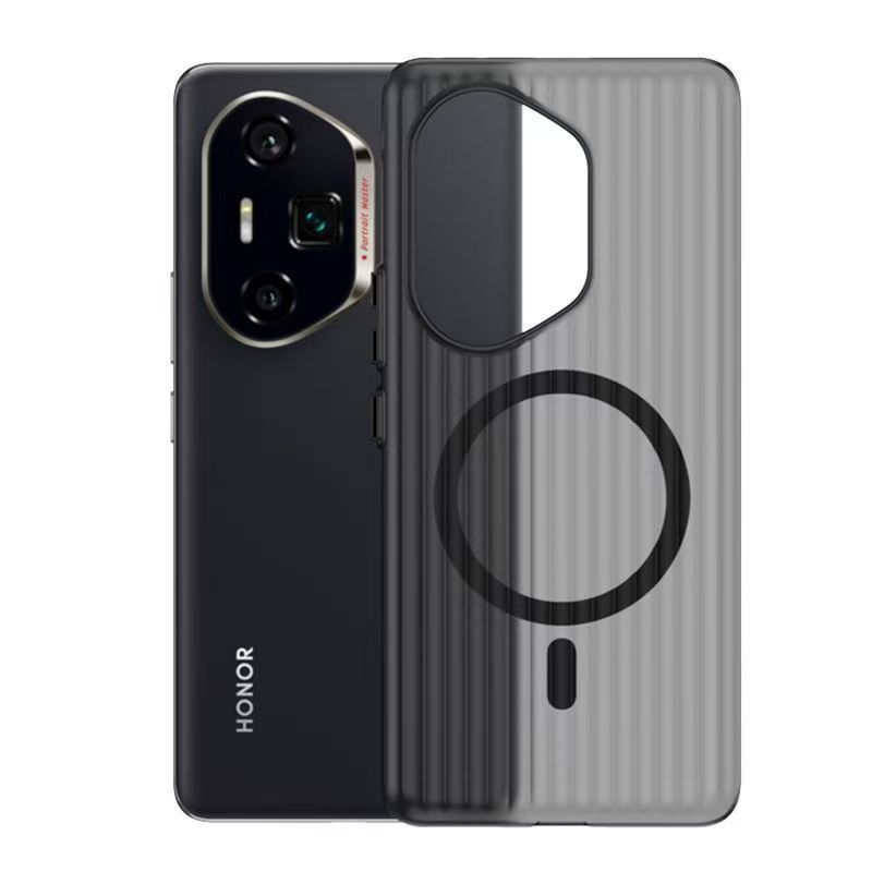 Ice mist Corrugated pattern Magnetic Phone Case For Honor 300 300 Pro 300 Ultra Fall Prevention Protective Cover