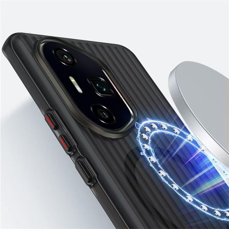 Ice mist Corrugated pattern Magnetic Phone Case For Honor 300 300 Pro 300 Ultra Fall Prevention Protective Cover