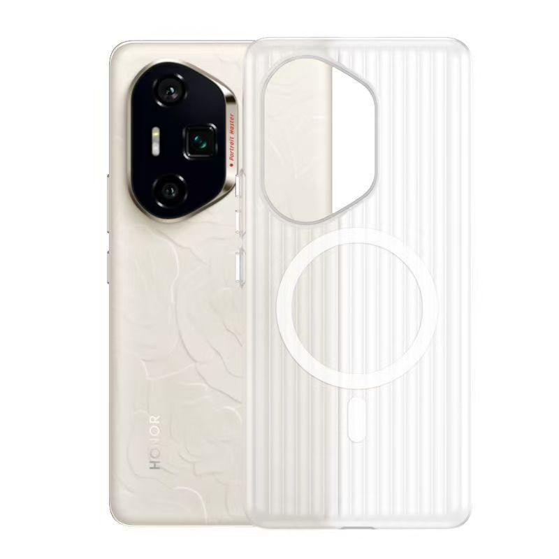 Ice mist Corrugated pattern Magnetic Phone Case For Honor 300 300 Pro 300 Ultra Fall Prevention Protective Cover