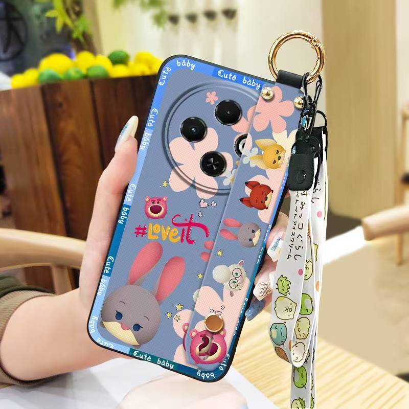 Phone Case for Tecno Spark 30C 4G Silicone Case with Adjustable Strap Neck Lanyard Cover