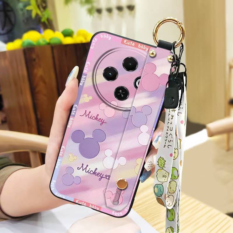 Phone Case for Tecno Spark 30C 4G Silicone Case with Adjustable Strap Neck Lanyard Cover